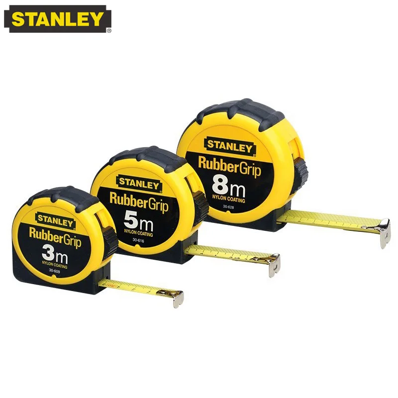 Stanley 3m/5m/18m metryczna taśma miernicza powlekana nylonem do obróbki drewna elastyczna linijka ze stali nierdzewnej Marker precyzyjne narzędzie
