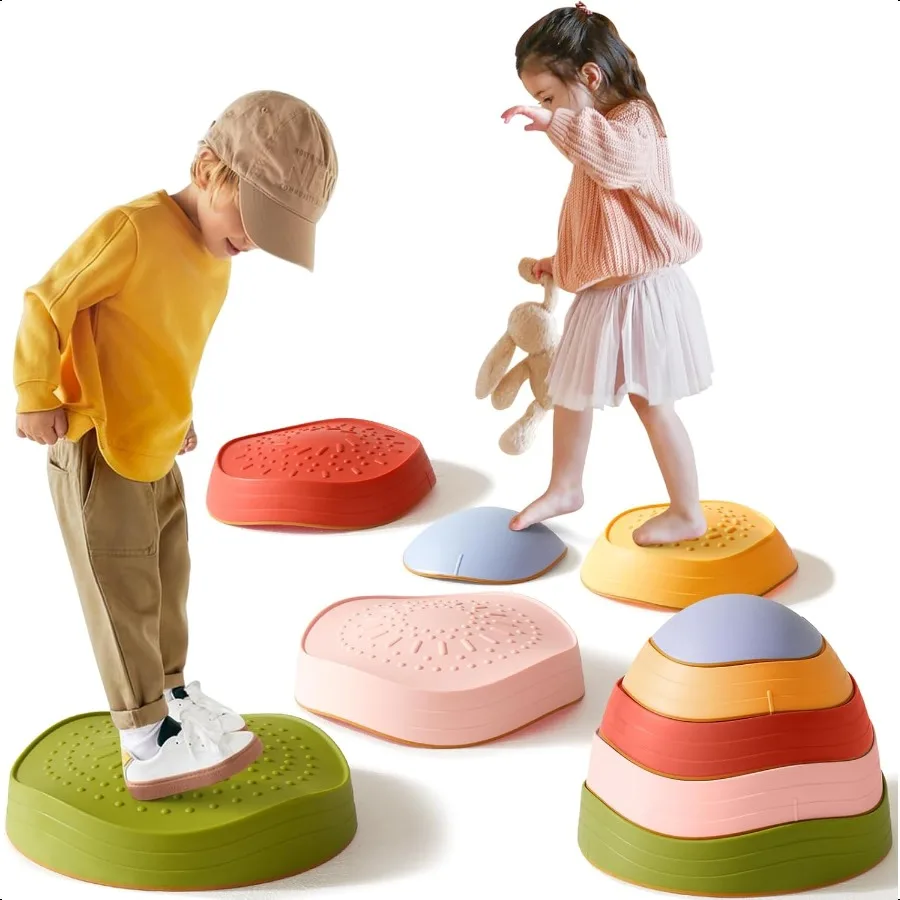 

Stepping Stones for 5pcs NonSlip Toddler Stepping Stones Sensory Stepping Stones for Promoting Toddler's Balance Coordination S
