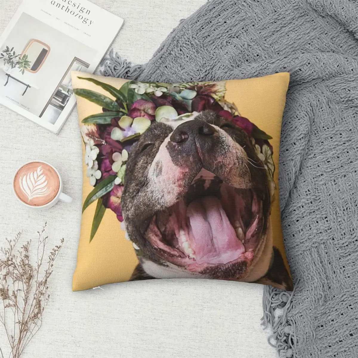 

Flower Power, Luther Laughing Square Pillowcase Pillow Cover Polyester Cushion Decor Comfort Throw Pillow for Home Car