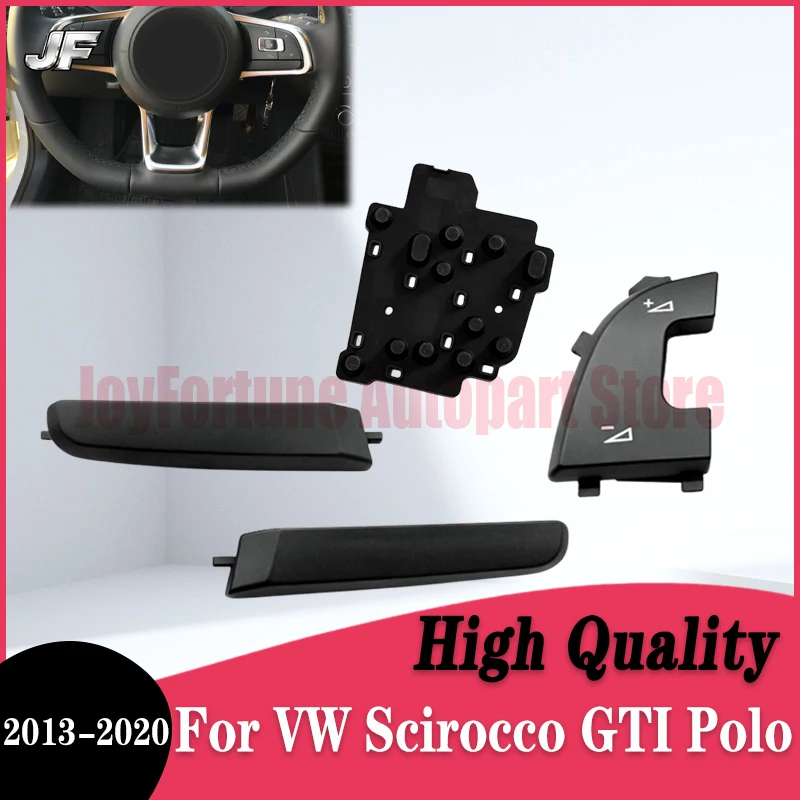 For VW Scirocco GTI Polo Left Right Multifunctional Steering Wheel Volume Button Blanking Key Switch Cover Cap Rubber Pad Film