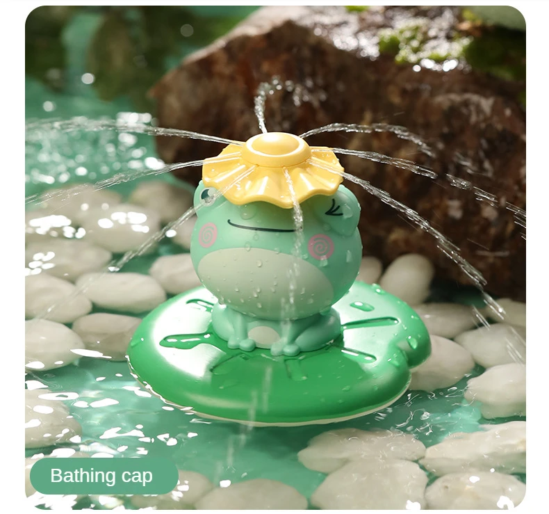 Bath Toys Electric Spray Water Floating Rotation Frog Sprinkler Shower Game For Children Kid Swimming Bathroom for Children Gift