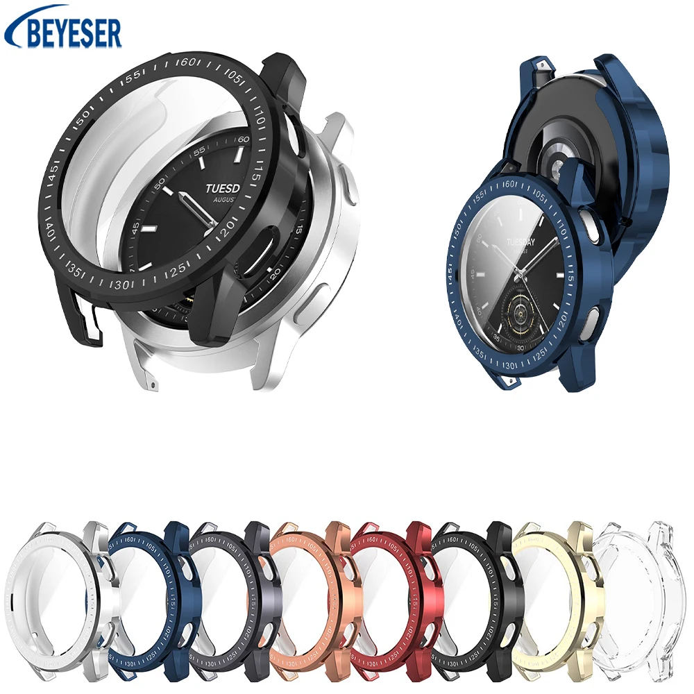 Coque de montre souple pour Xiaomi MI Watch S3, coque de protection d'écran, coque de montre intelligente, housse de protection en TPU anti-chute et anti-rayures