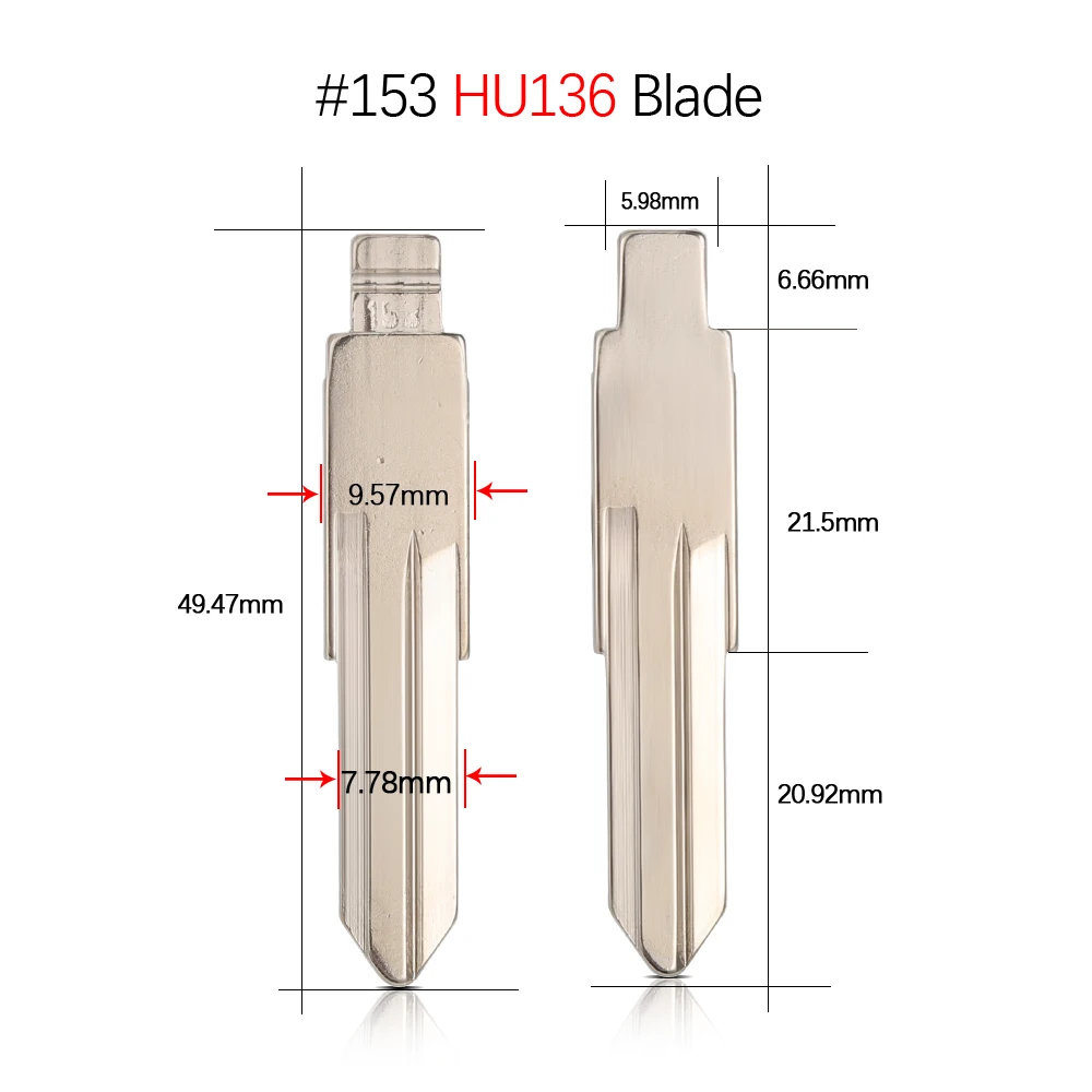 10 stks/partij NE73 VA2 HU83 VAC102 Ongesneden Flip Blade KD Afstandsbediening Sleutelblad # 53 54 58 72 73 152 153 Voor Renault Megan Dacia Clio Stofdoek