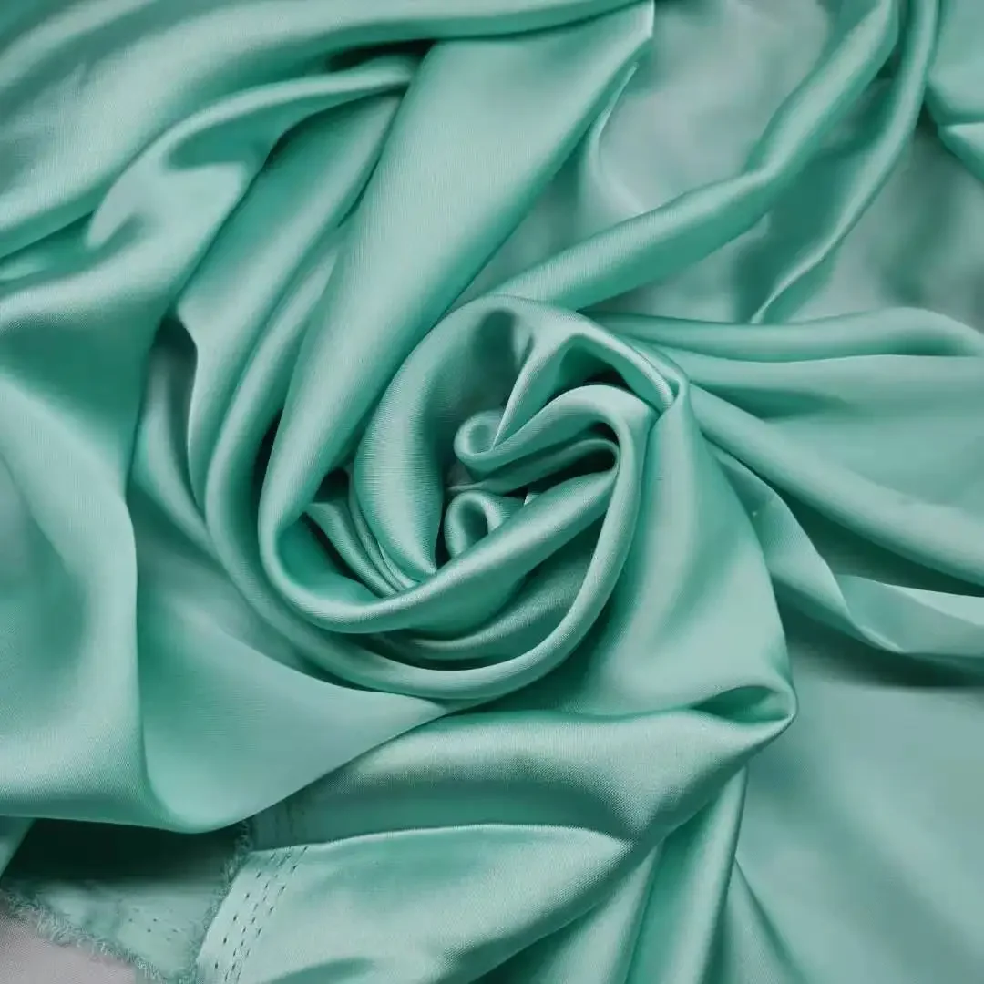 Dress Satin Chiffon Solid Color Soft Slippy Dropping Material Shirt Scarf Glossy Fabric Breathable DIY Sewing
