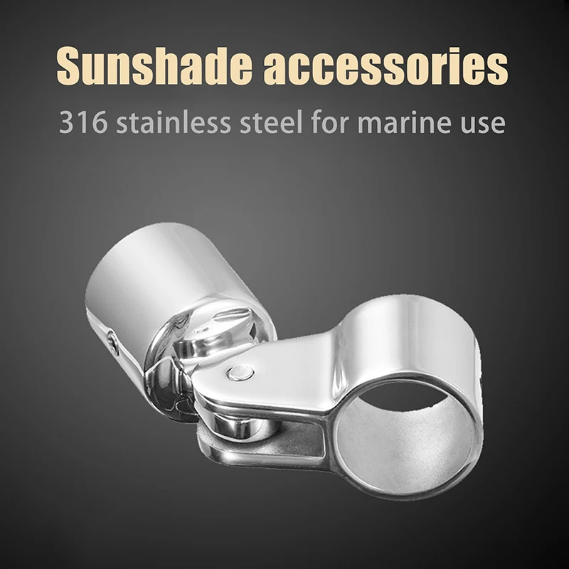 1Pc Boat Bimini Top Fitting Deck Hinge Slide Cap 19-32MM Pipe Eye End Cap External Eye End Canopy Tube Boat Accessories