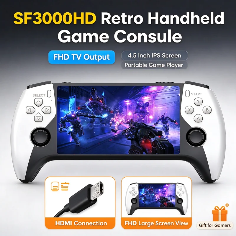 Retro Game Console Hdmi Tv Output - جهاز ألعاب محمول SF3500 بشاشة IPS