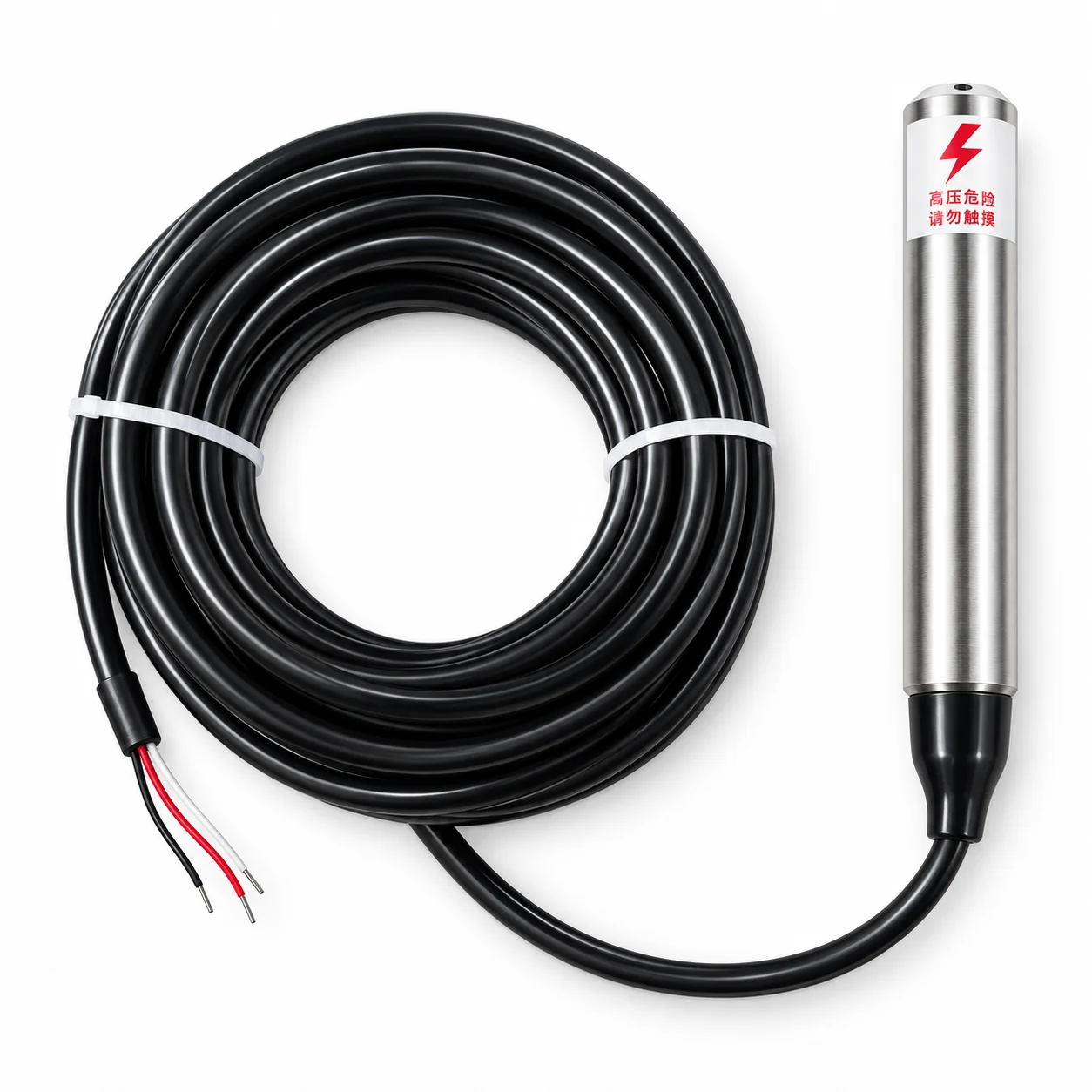 Submersible Water Level Sensor 4-20mA RS485 Liquid Level Transmitter 1-20m Range Stainless Steel Probe for Tank Well