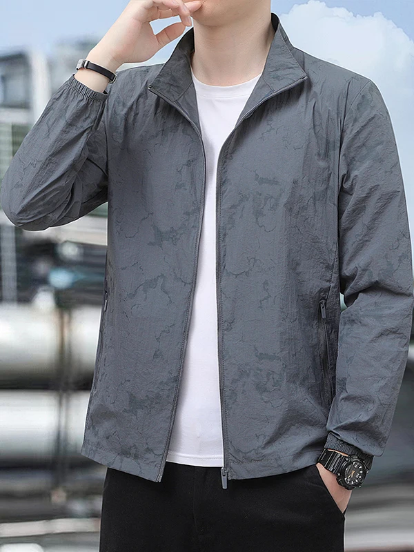 

Ultra-Thin Summer Men's Outdoor Sports Sun Protection Clothing Breathable Lightweight Skin-Friendly UV Protection Jacket