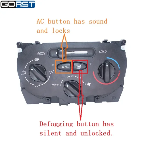 Imagen 2 del producto Panel calentador de aire CA, interruptores de montaje de Control de clima para Peugeot 206 207 307 C2 Citroen Picasso 9624675377   X 666633 H H.