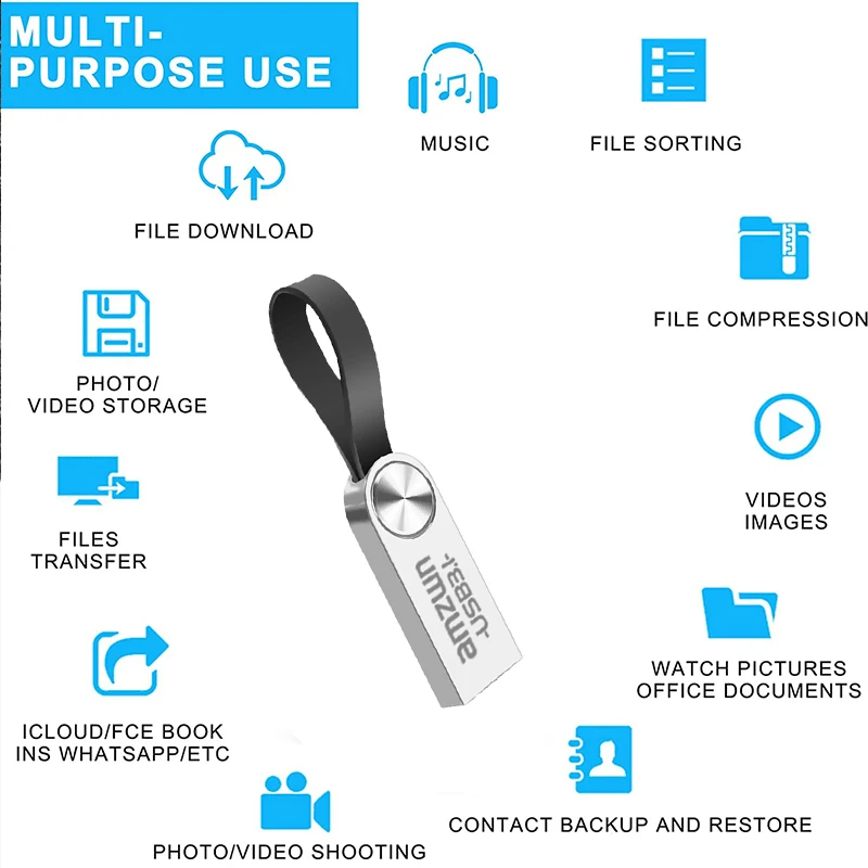 Disque flash USB en métal d'origine USB3.1 16GB 32GB 64GB mini disque U en métal haute vitesse clé USB 128GBU disque clé mémoire