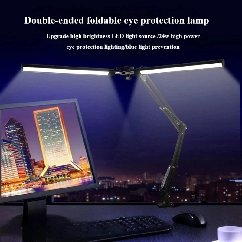 Lampu baca Led Lampara Luminaria pelindung mata, lampu meja Port Usb lampu meja Lamparas Baseus lampu biru rendah lampu Monit