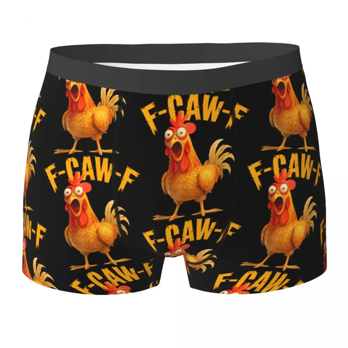 

Забавное нижнее белье F-Caw-F Chicken FCAWF с куриным багажником, Лидер продаж, трусы-боксеры с принтом, дышащие мужские трусы, большой размер