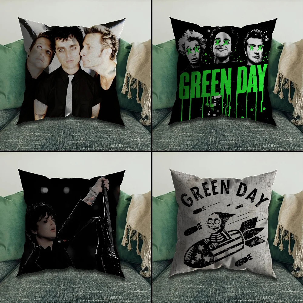 

G-Green Day Band Pillow Case Pillowcase Home Sofa Cushions Car Cushions Pillowcover Office Pillowshell Pillow