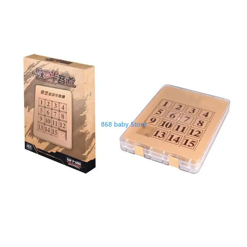 29ee Intelligence Plastik Klotski -Nummer Puzzle Magnetische Puzzle Schiebetspielzeug Spielzeug Folie Rätsel Bildung Spielzeug