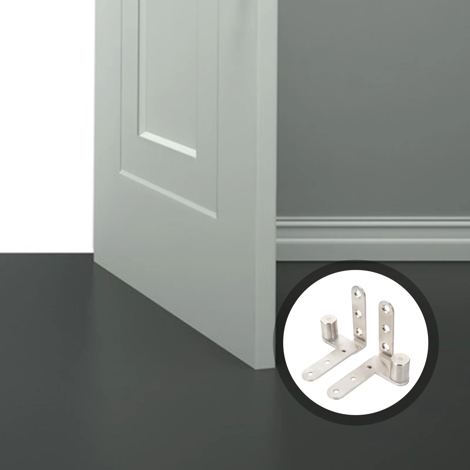 

2 Pcs Rotating Book Shelf Door and Window Hinge Furniture Metal Hinges Bookshelf Stainless Steel Silver