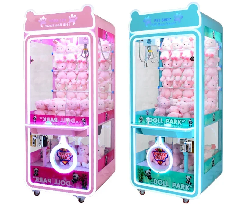 High Quality Coin Operated Arcade Toy Crane Claw Clip Kids Adults Catching Doll Machine