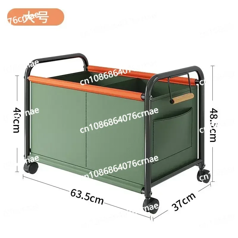 Trolley Storage Box High Capacity Home Living Room Toys Snacks Books Storage Rack Bedroom Clothing Quilt Debris Organizer