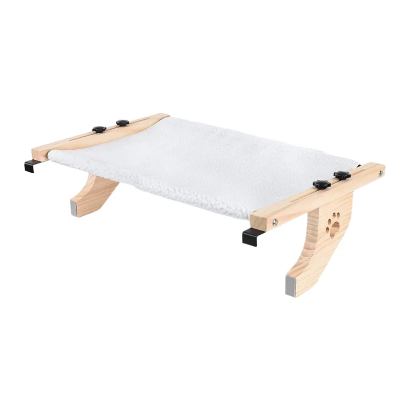 

ABFU-Cat Sill Window Perch Sturdy For Large Cats Cat Hammock Window Seat With Wood& Metal Frame, Easy Adjustment