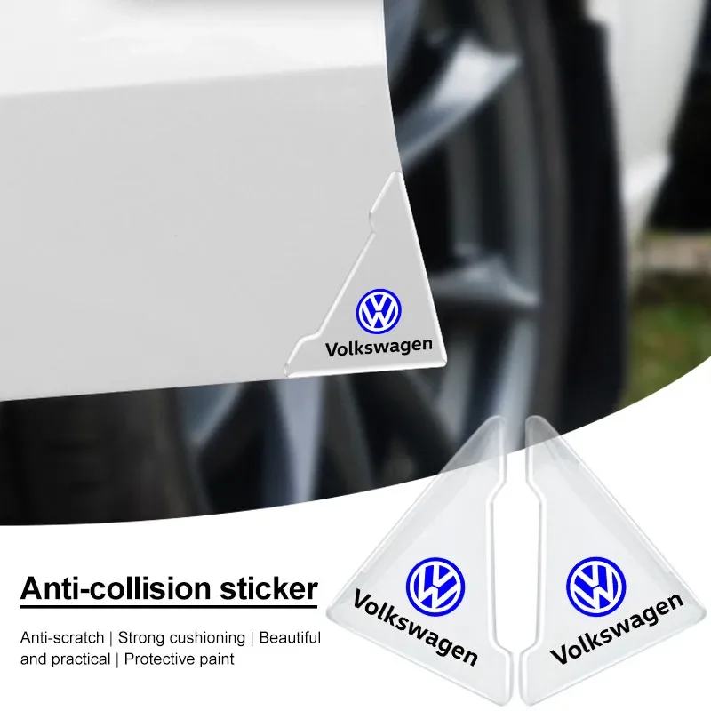 2Pcs Car Door Corner Cover Anti-Scratch Protection Sticker For Volkswagen B6 B7 B5 Golf Polo Tiguan Passat EOS Scirocco Jetta