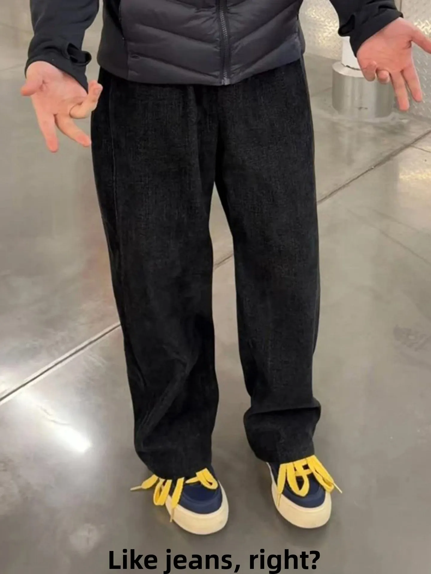 

American Sle Heavyweight Waed Denim Casual Pants Men's Autumn Winter Teenagers Fce Straight Loose Micro Flare Sweatpants