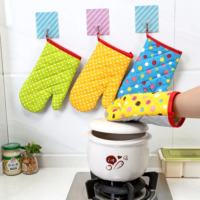 Household Thickened Microwave Oven Oven Insulated Gloves Cre