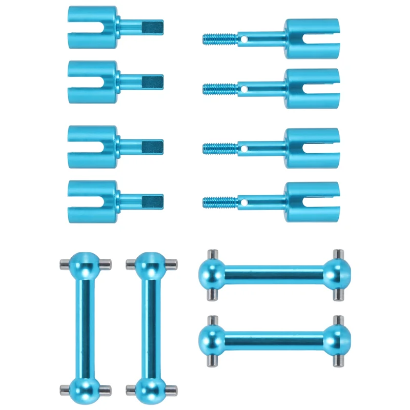 Excellent-Metal Drive Shaft Dog Bone Diff Cup Joint Set For Tamiya TT01 TT-01 TT01D TT01E TT02 TT-02 1/10 RC Car Upgrade Parts