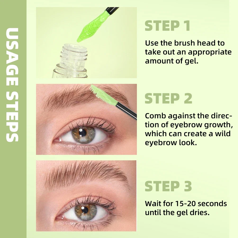 Qibest nuevo Gel transparente crema de estilismo para cejas fijación de larga duración jabón para cejas maquillaje líquido transparente cosméticos impermeables para cejas