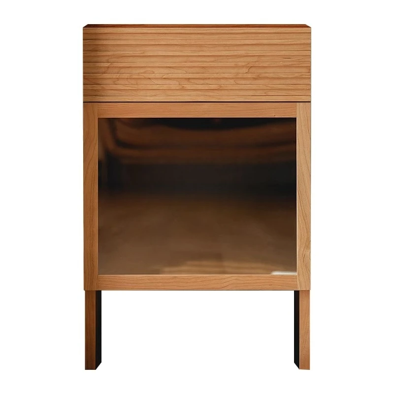 

solid wood sweeping robot base station storage cabinet Narwal significant other Keworth stone sweeping side cabinet shelf