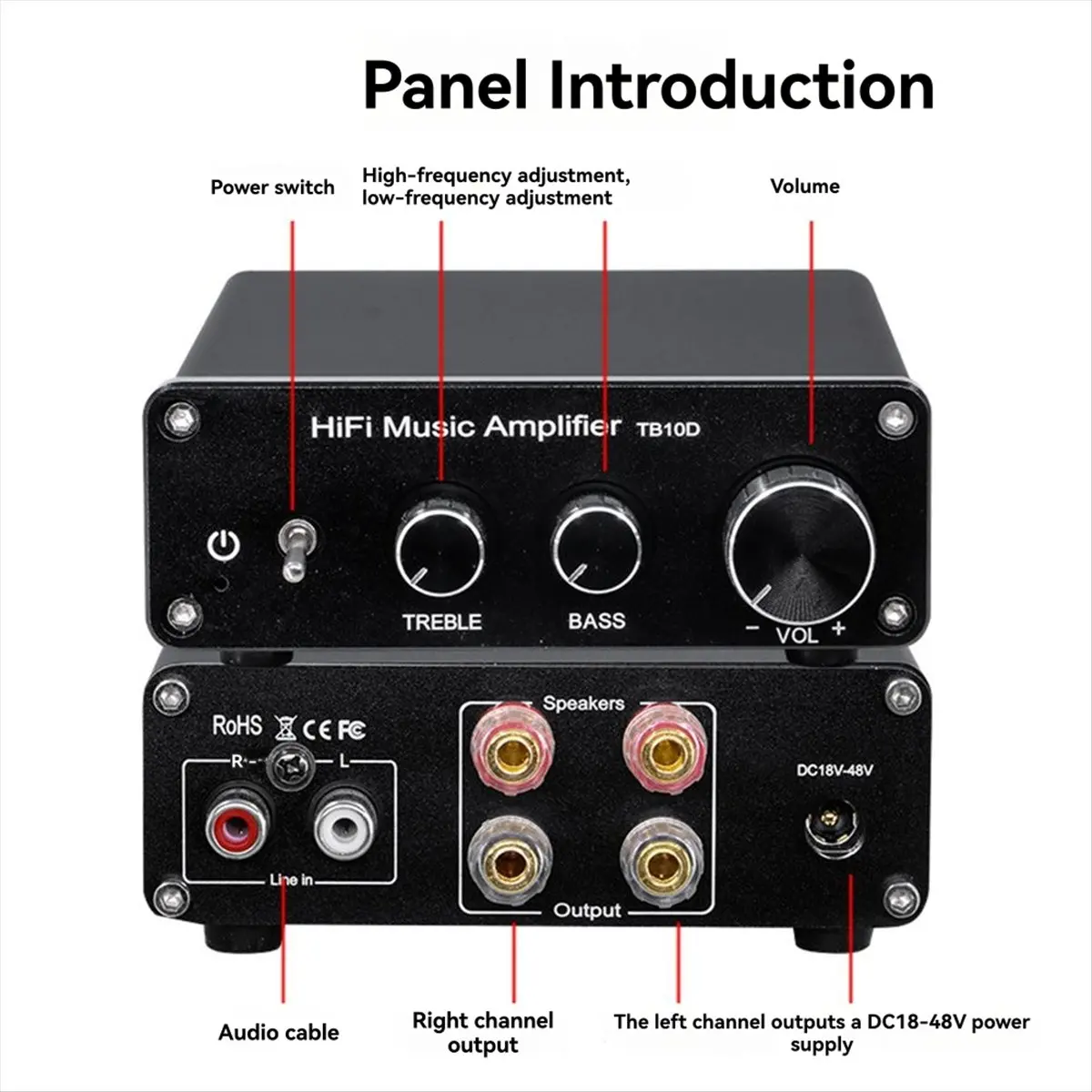 2026 جديد + مضخم صوت صغير 200 واط مكبر كهربائي BT5.0 20HZ-20KHZ مكبرات الصوت 2 مكبر صوت لتقوم بها بنفسك HIFI Amp