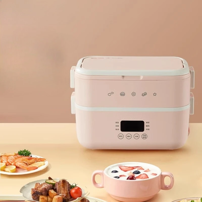 صندوق غداء كهربائي صغير الحجم للحفاظ على الحرارة بقوة 220 فولت، حاوية تسخين الطعام #1