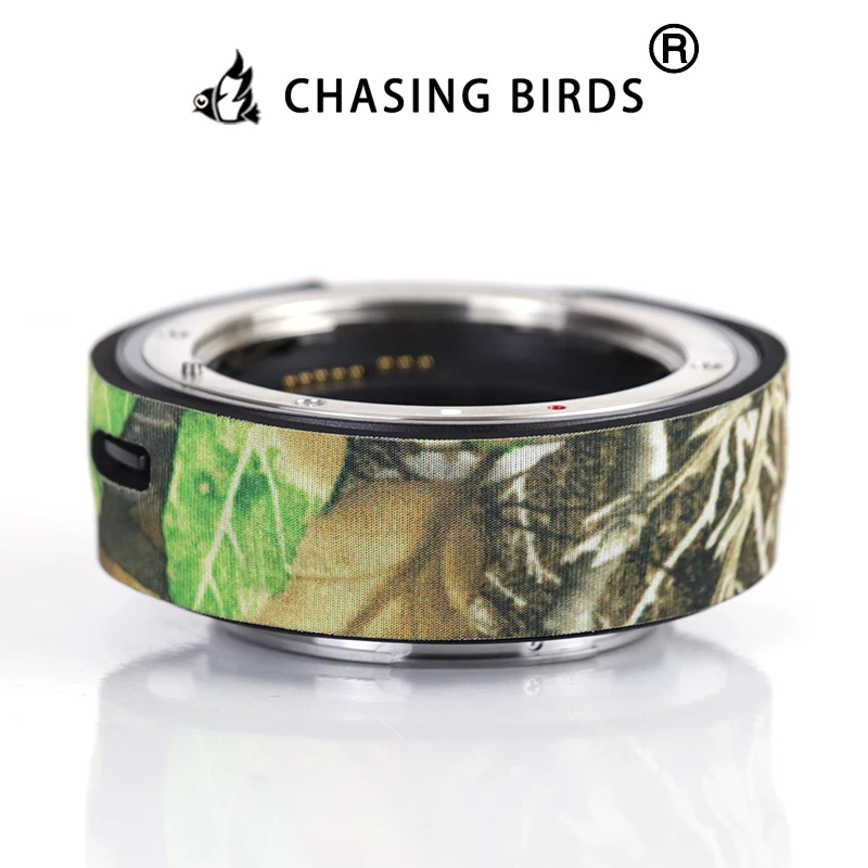 CHASING BIRDS Camouflage Waterproof Protective Coat for Canon EF-EOS R Adapter Ring Wrap Film Anti-Scratch