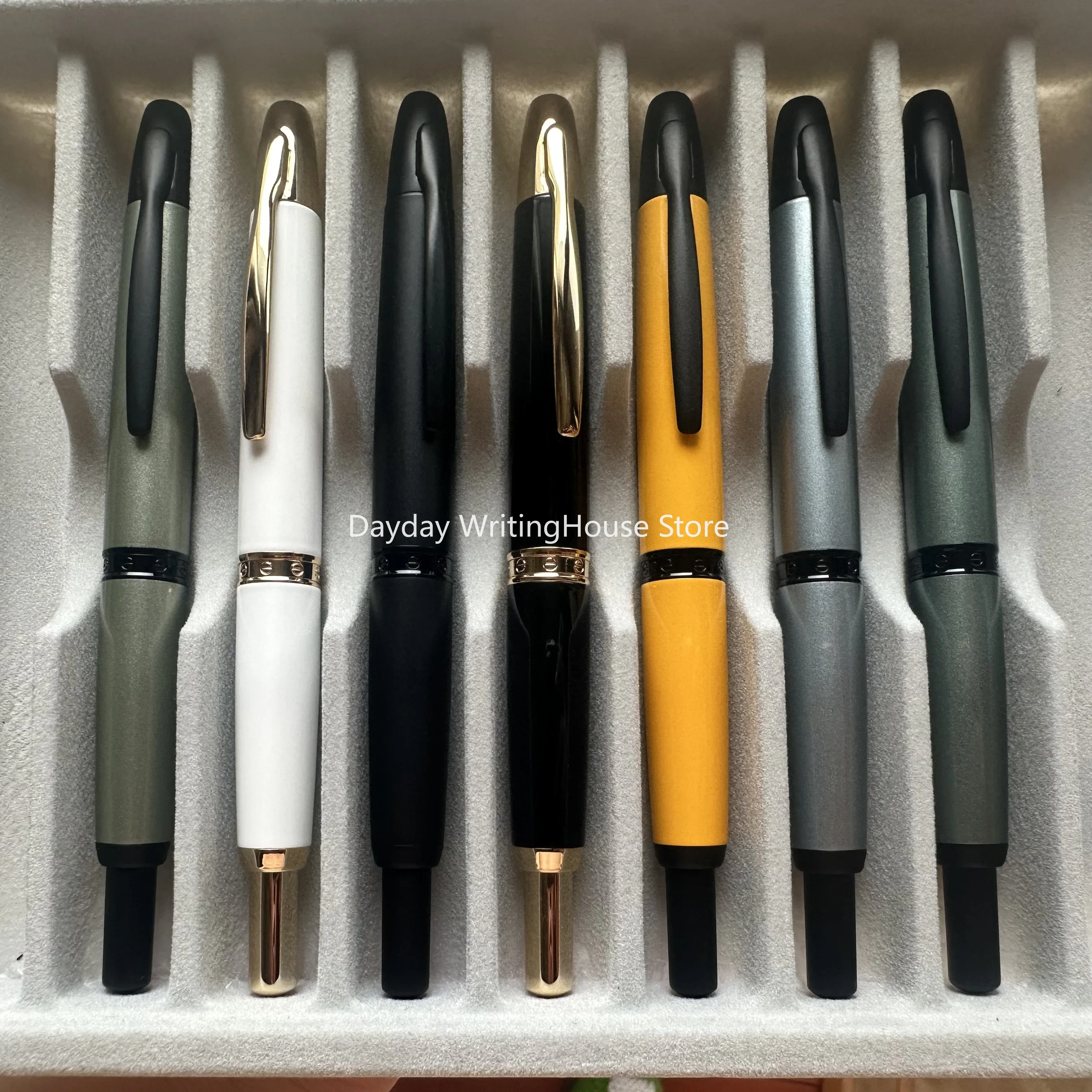 MAJOHN-A1 Imprensa Caneta-tinteiro, Retrátil, Nib Fino, 0,5mm de Metal com Clip, Ink Pen, Escrita, Gift Set, Escritório, Material Escolar, Novo