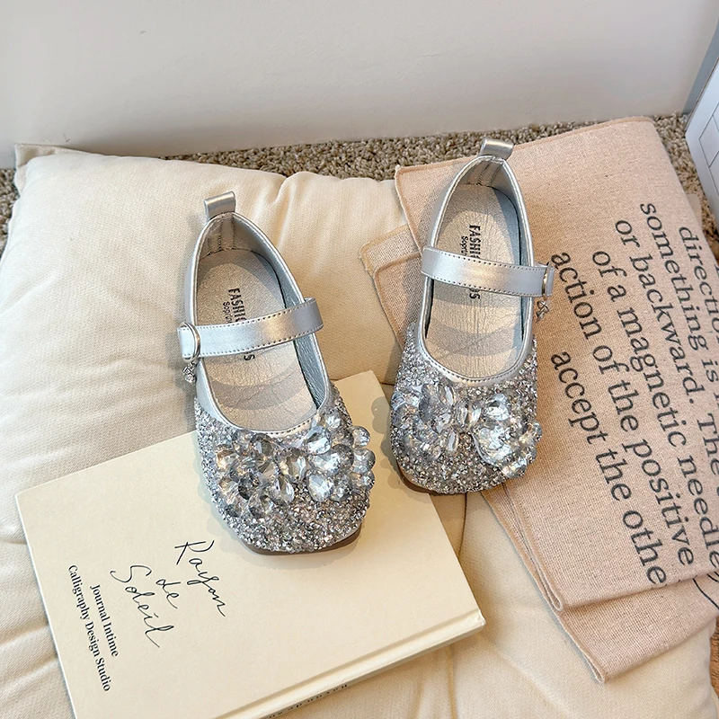Spring New Children Shoes Girls 2025 Princess Shoes Glitter Children Baby Dance Shoes Casual Toddler Girl Sandals
