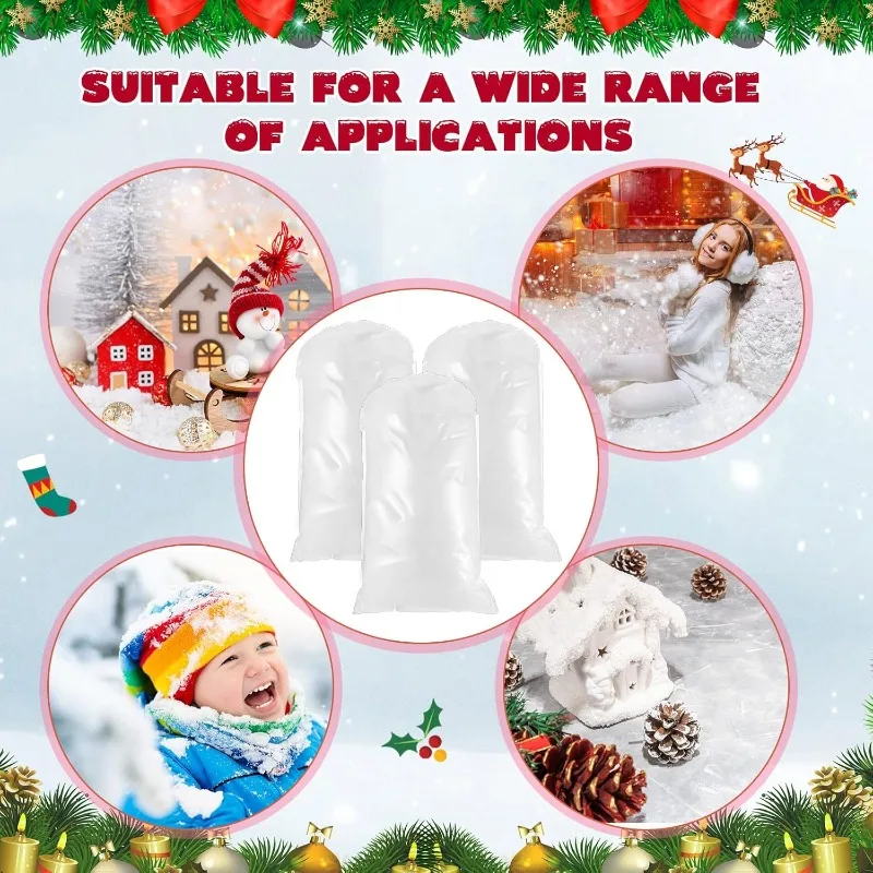 عيد الميلاد الاصطناعي وهمية الثلوج دمية حشو القطن عيد الميلاد وهمية حشو القطن لفصل الشتاء كرة الثلج القتال المشهد شجرة عيد الميلاد ديكور #5