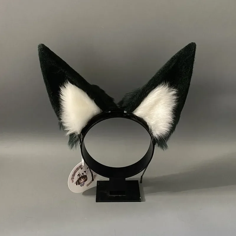 Halloween Christmas Cosplay Prop Handwork Animal Cat Wolf Fox Ear Hair Hoop Headwear Simulation Hair Cos Prop
