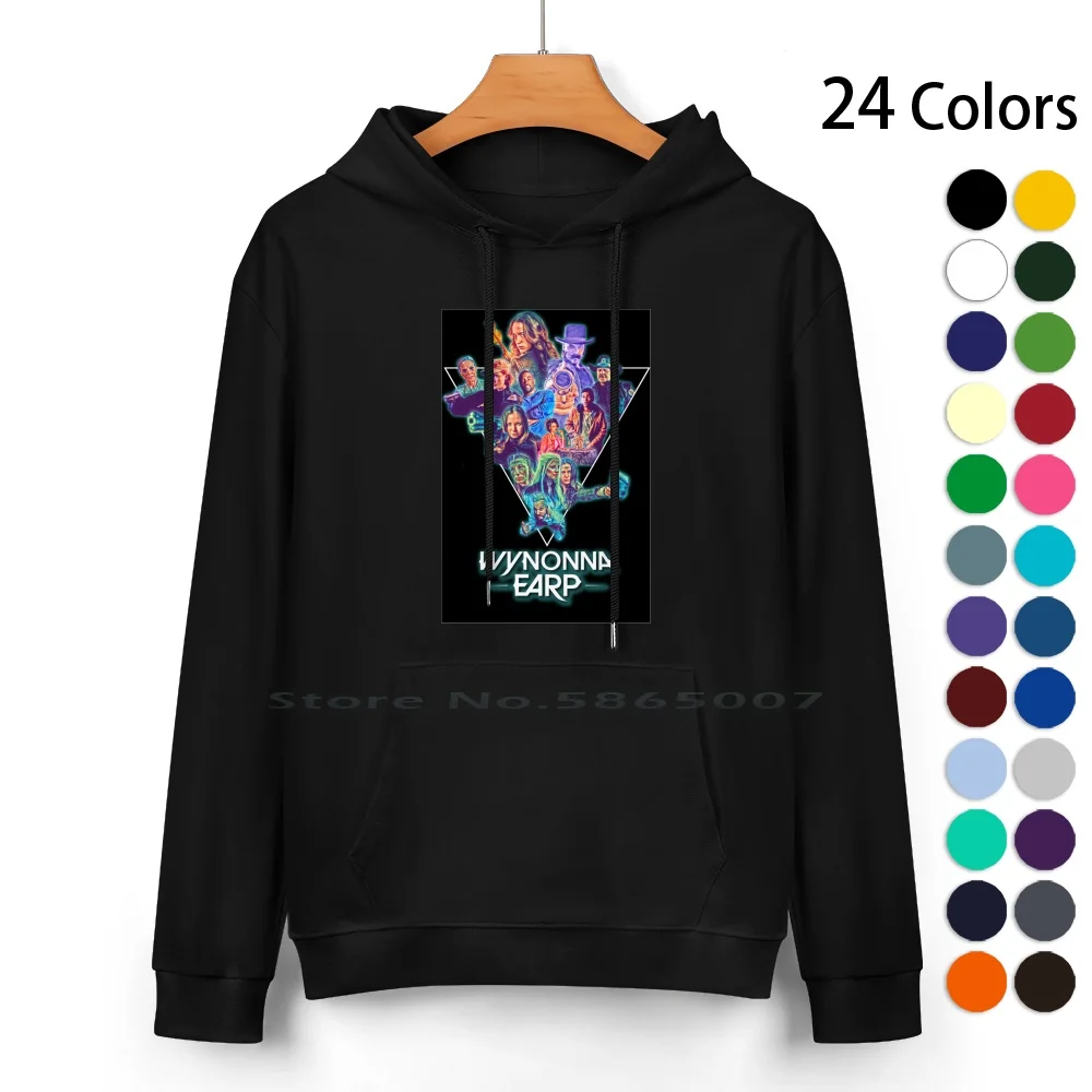 Wynonna Earp 80's Theme Collage Pure Cotton Hoodie Sweater 24 Colors Wynonna Earp Wayhaught Doc Holliday Nicole Haught 100%