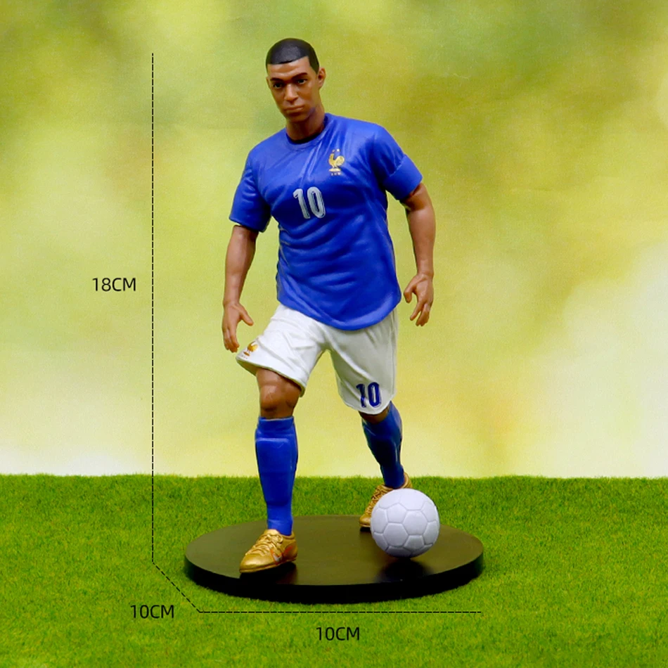 6pcs New Football Star FIFA C.Ronaldo  Messi Mbappe Model Dolls Cartoon Cute Action Figure Car Accessories Football Fans Gifts