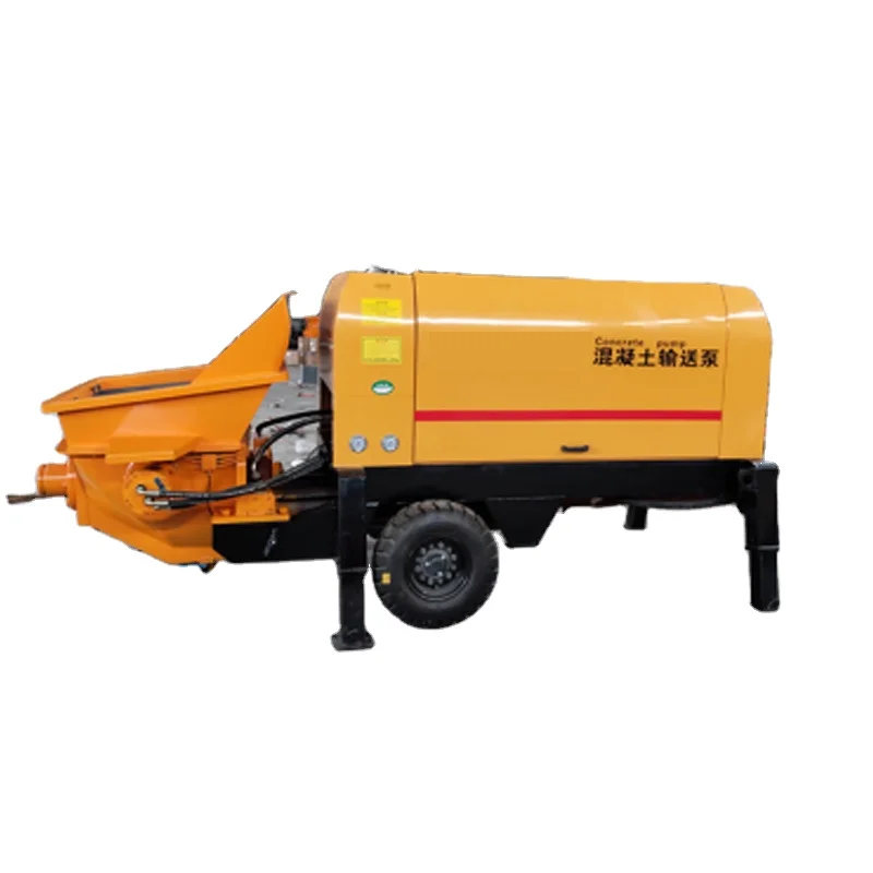 China Famous Brand 50M Concrete Pump with mixer In Nice Condition Hot Sale Building Construction Concrete Pump Machine for Sale