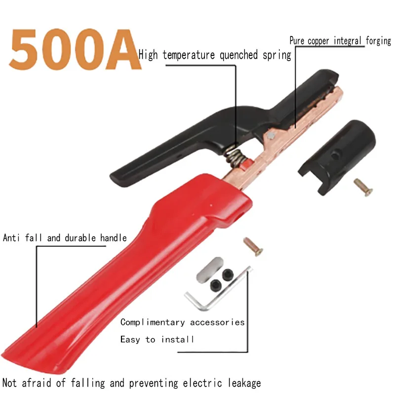 Pinze per saldatura in stile olandese europeo 500A/1000A/maniglia per saldatura saldatrice in rame puro non scottatura di livello industriale