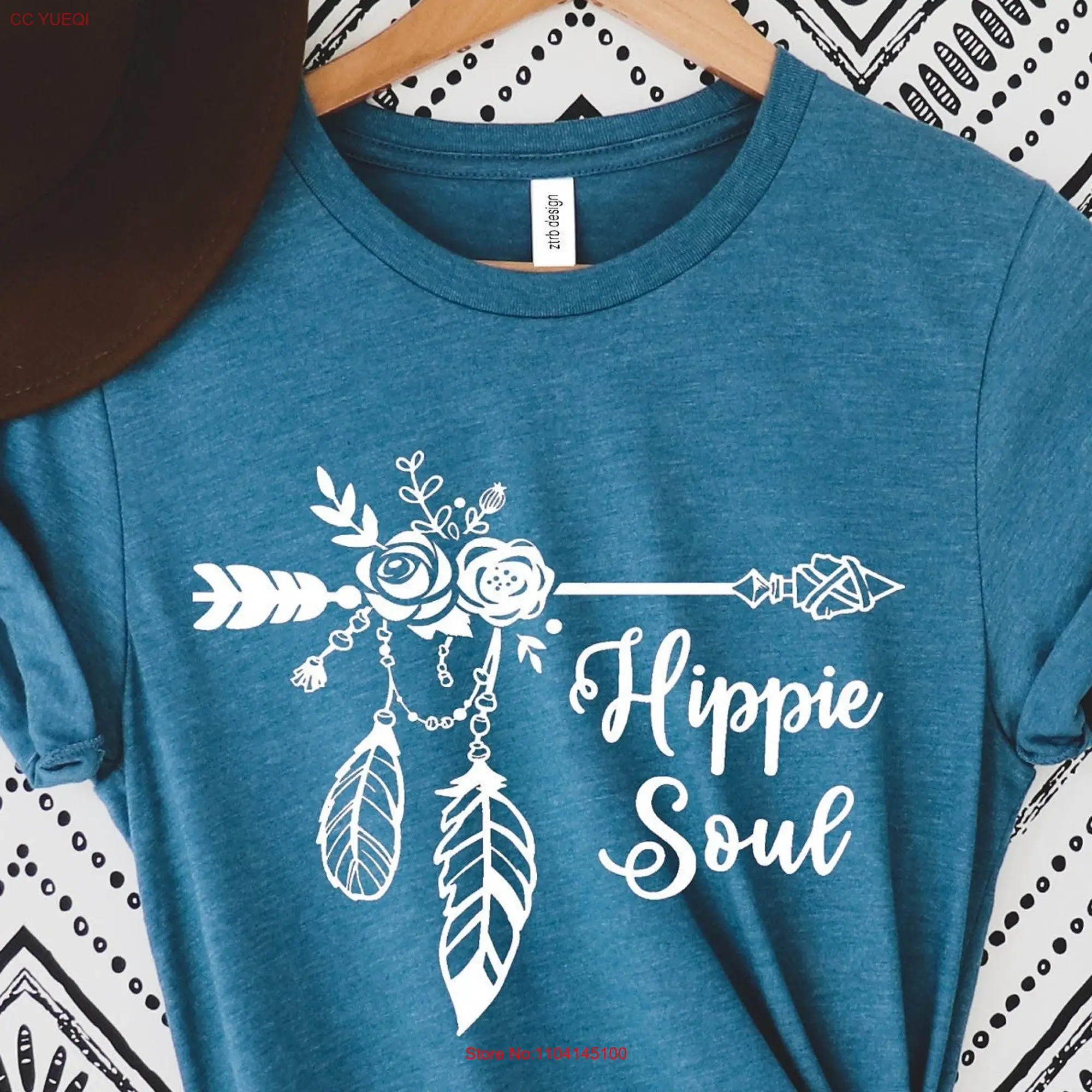 Hippie Soul Camiseta, Boho vida, acampamento, paz, amor, ioga, manga longa ou curta