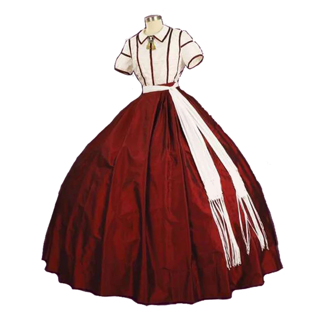 Movie Gone With The Wind Scarlett Cosplay Costume Ball Gown Victorian Civil War Evening Dress Women Scarlett Pretty Dress Gown