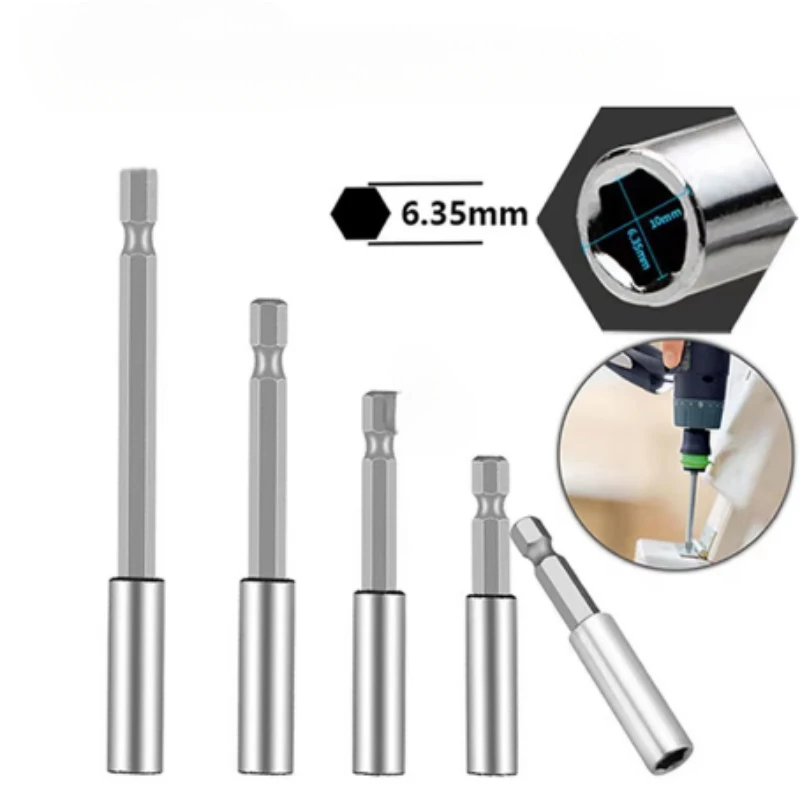 

60/75/100/150mm Hexagon Socket Extension Magnetic Screwdriver Bit Holder Quick Change Shank Long Shank Tip