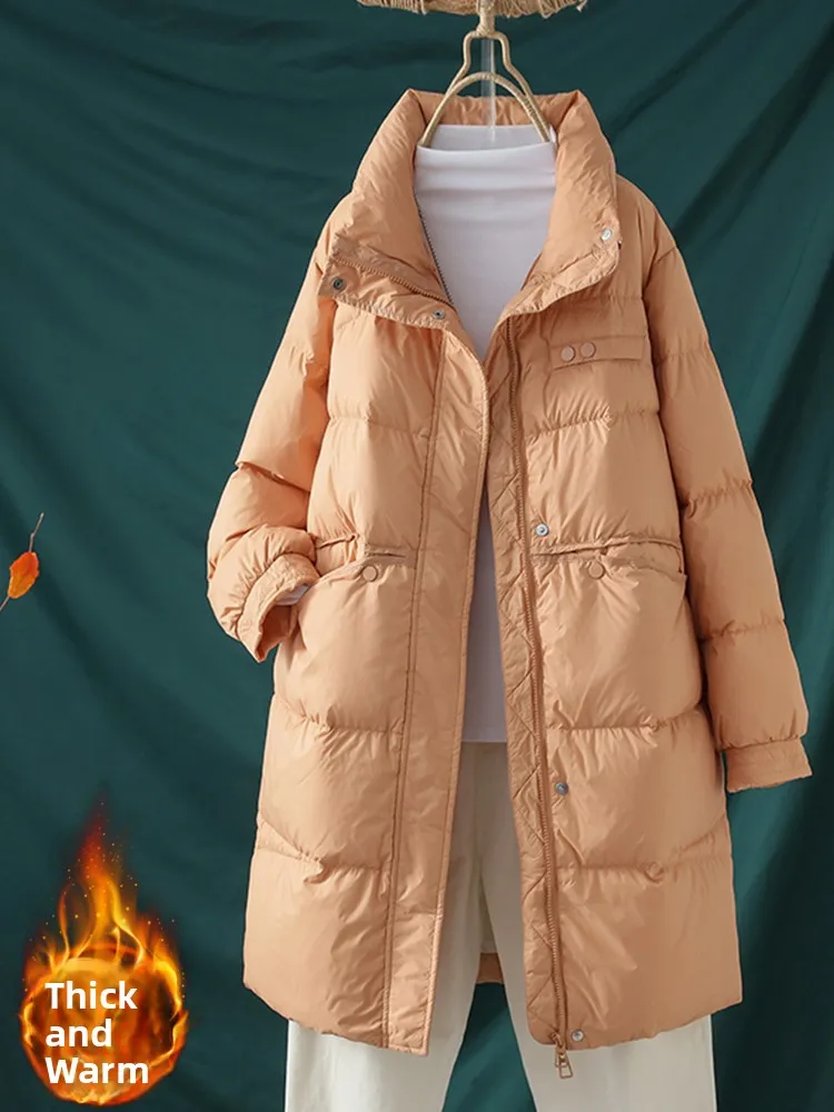 

Thiened Lightweight down Cotton Jaet Women's Winter Faion Loose Slimming Stand Collar Cotton Coat Outerwear Coat