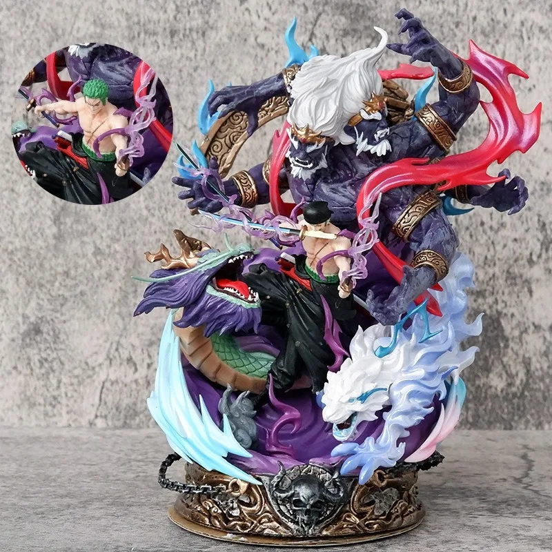 

One Piece Zoro King of Hell Enma Anime Figure 21cm Statue Hell Mode Collectible Model Desktop Decoration Perfect Gift for Fans