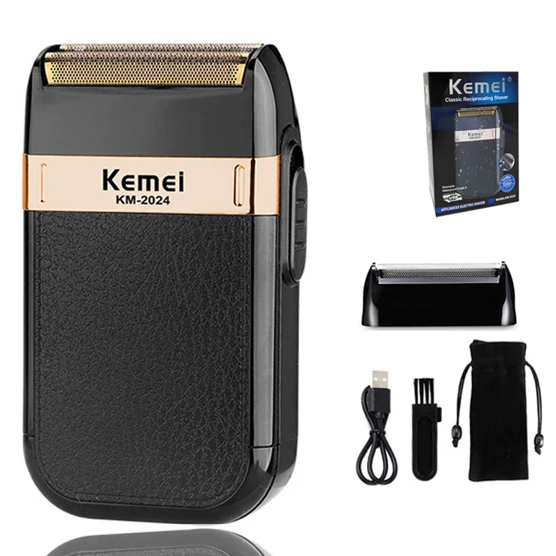 Kemei KM-2024 Professionelle männer Rasieren Maschine USB Lade Elektrische Rasierer Wasserdicht Bart Trimmer Haar Trimmer Maschine