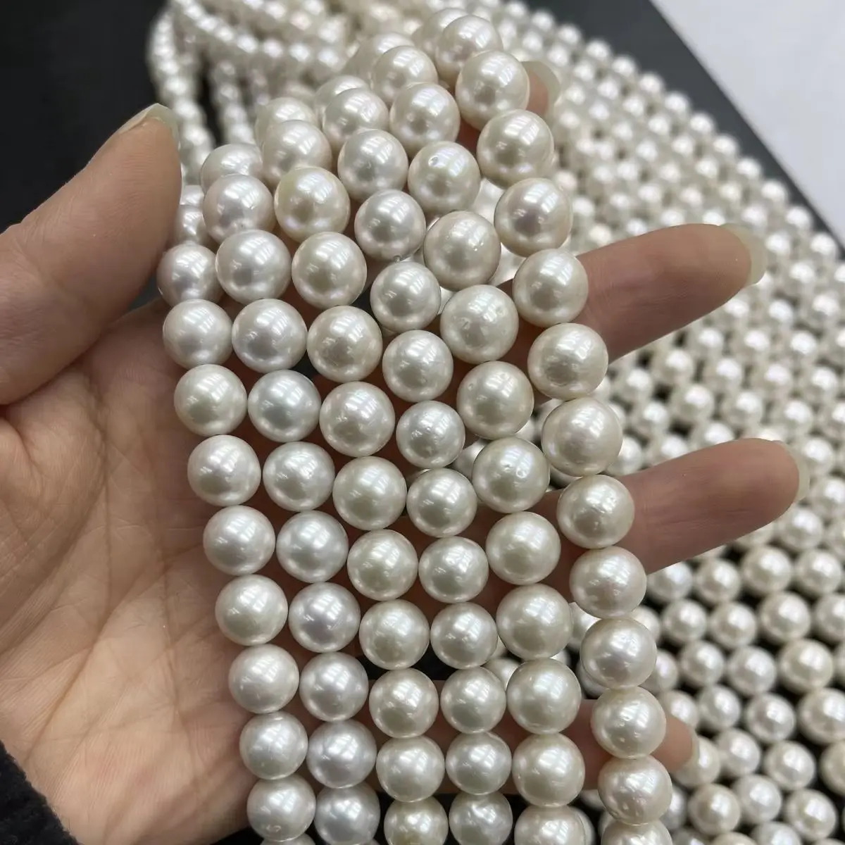

Натуральные пресноводные жемчужины Эдисон 9-11 мм, класс 5А, круглые, для изготовления ювелирных изделий, материалы для рукоделия, для женских ожерелий и браслетов