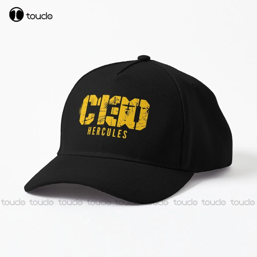 C-130 Hercules Aircraft Pilot | Distressed Us Flag Baseball Cap Ball Cap Personalized Custom Outdoor Cotton Caps Streetwear Gift