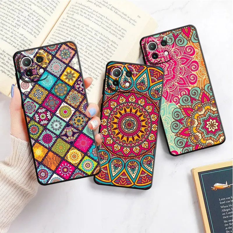 Phone Case for Xiaomi Mi 13 10T Pro 11 Lite 11T 12 Lite Note 10 12T CC9 Pro 11T Color Mandala Flower Back Funda Cover TPU Soft