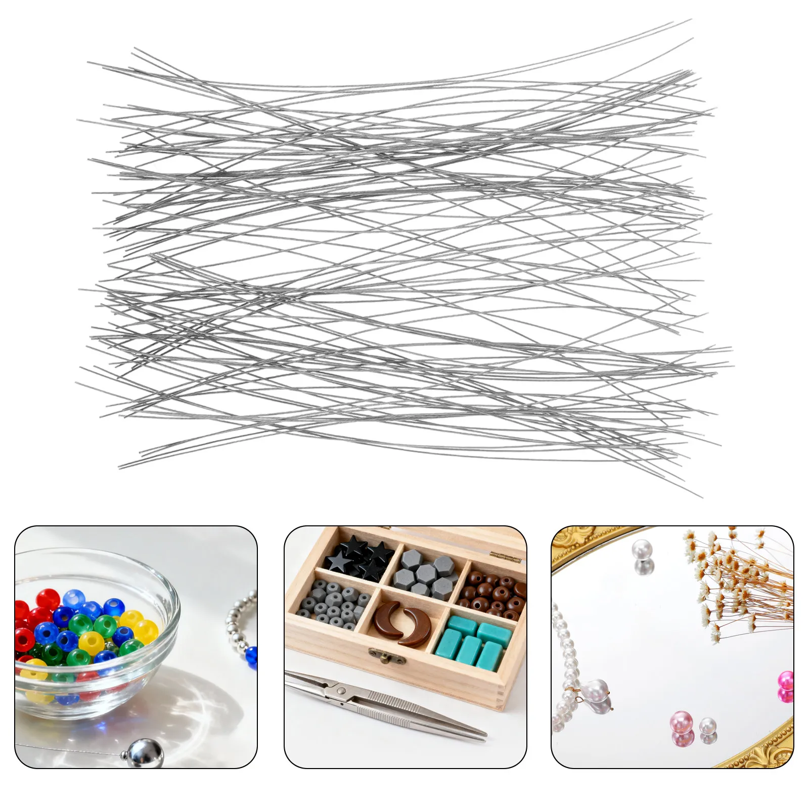 200Pcs Beading Needle Jewelry Making Flexible Threading Tool DIY Bracelet Necklace Bead Stringing Supplies Crafts Festival
