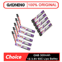 5PCS GAONENG GNB 1S 300mAh 3.8V HV 60C LiPo Battery - PH2.0/Molex 1.25/GNB27 Plugs for FPV Racing Drones